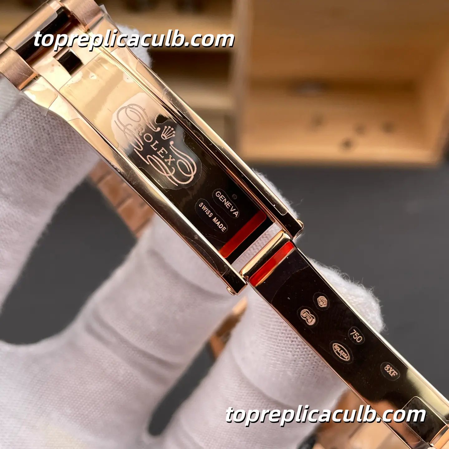 GS Factory Rolex Day-Date M128235-0085 36MM Turquoise Blue Dial Everose Gold President Bracelet Super Clone Watch - Image 7