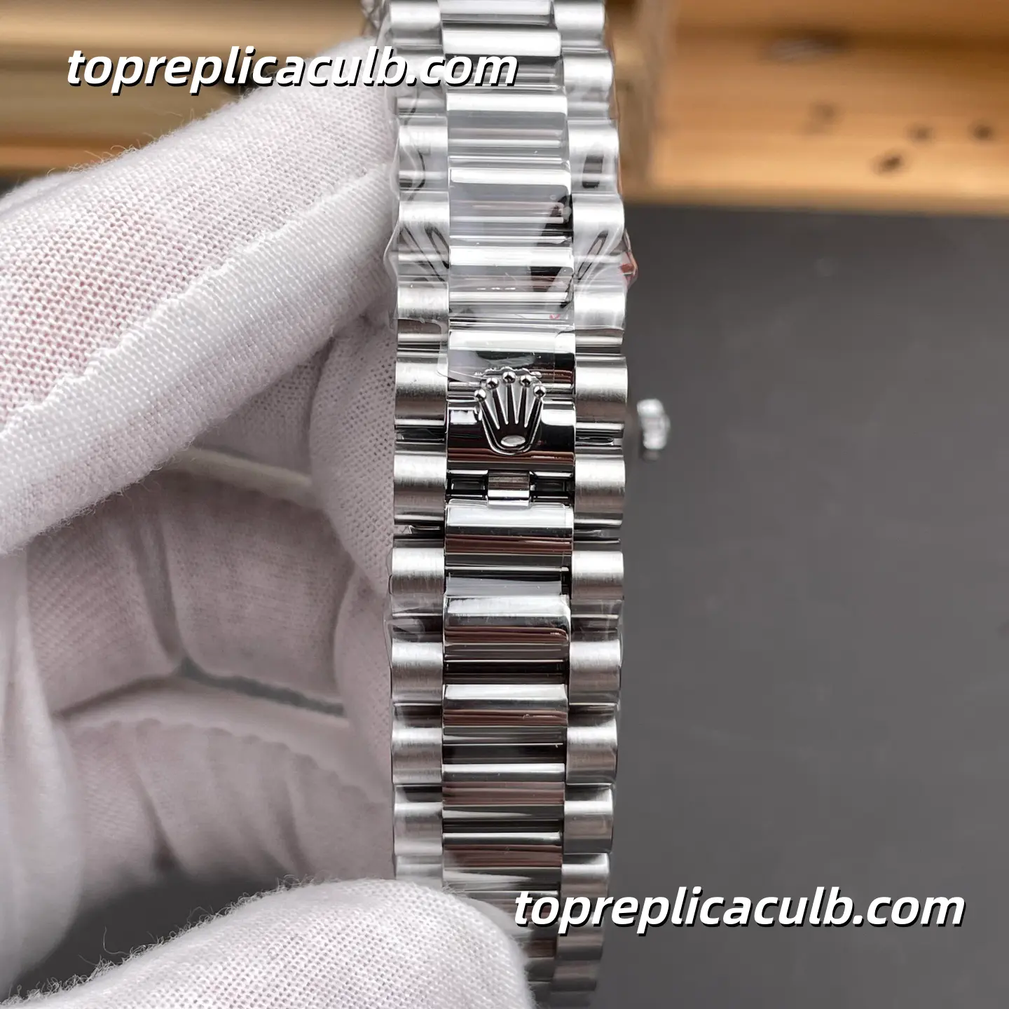 Rolex Day-Date M128236-0011 36MM Turquoise Stone Dial Platinum President Bracelet Super Clone Watch - Image 8