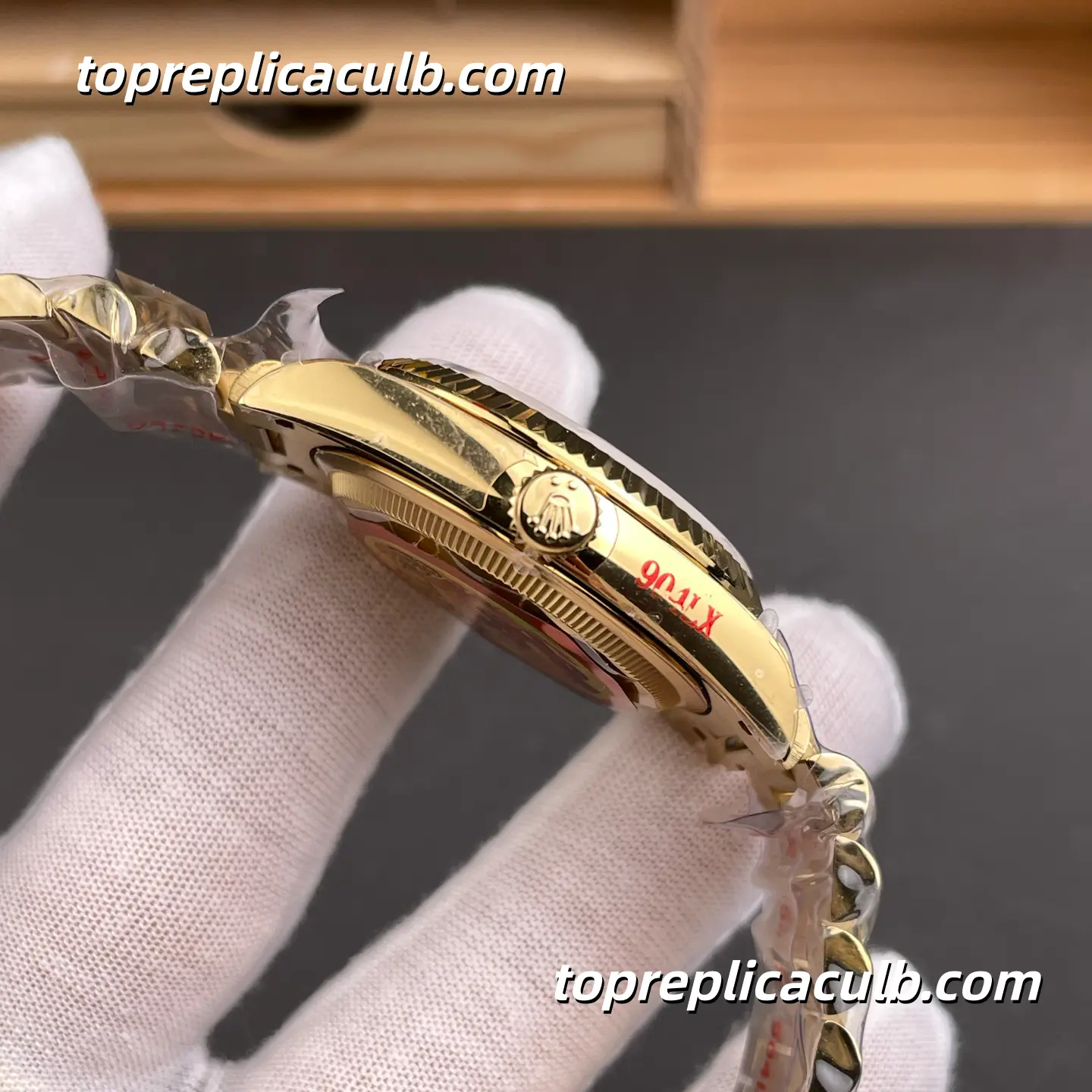 Rolex Day-Date M128238-0045 36MM Champagne Dial Yellow Gold President Bracelet Super Clone Watch - Image 5