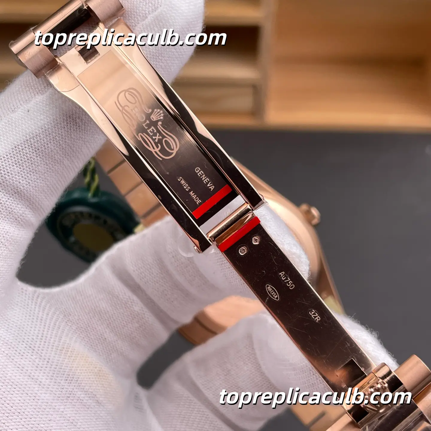 Rolex Day-Date M228235-0001 40MM Sundust Dial Everose Gold President Bracelet Super Clone Watch - Image 7