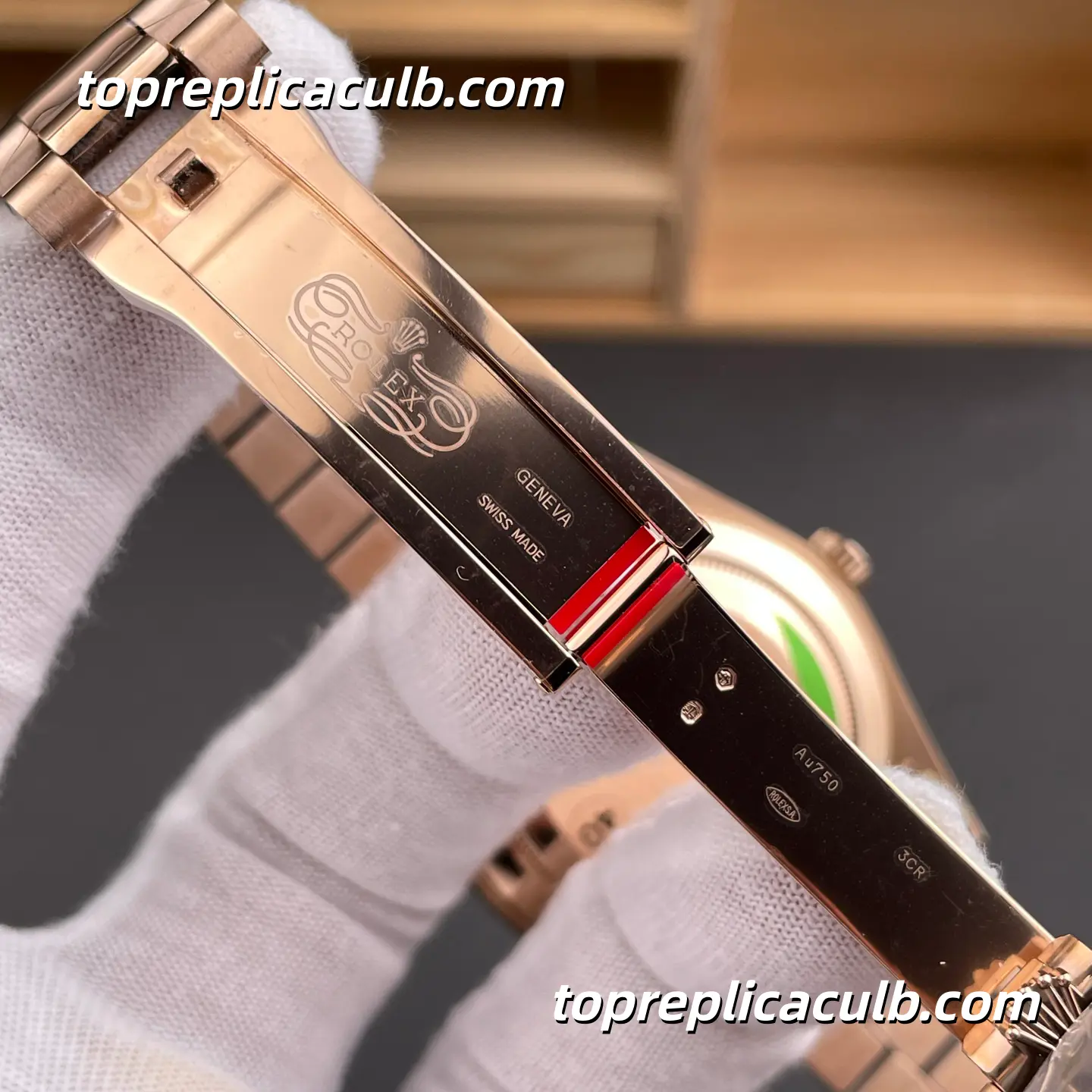 Rolex Day-Date M228235-0025 40MM Olive Green Dial Everose Gold President Bracelet Super Clone Watch - Image 8
