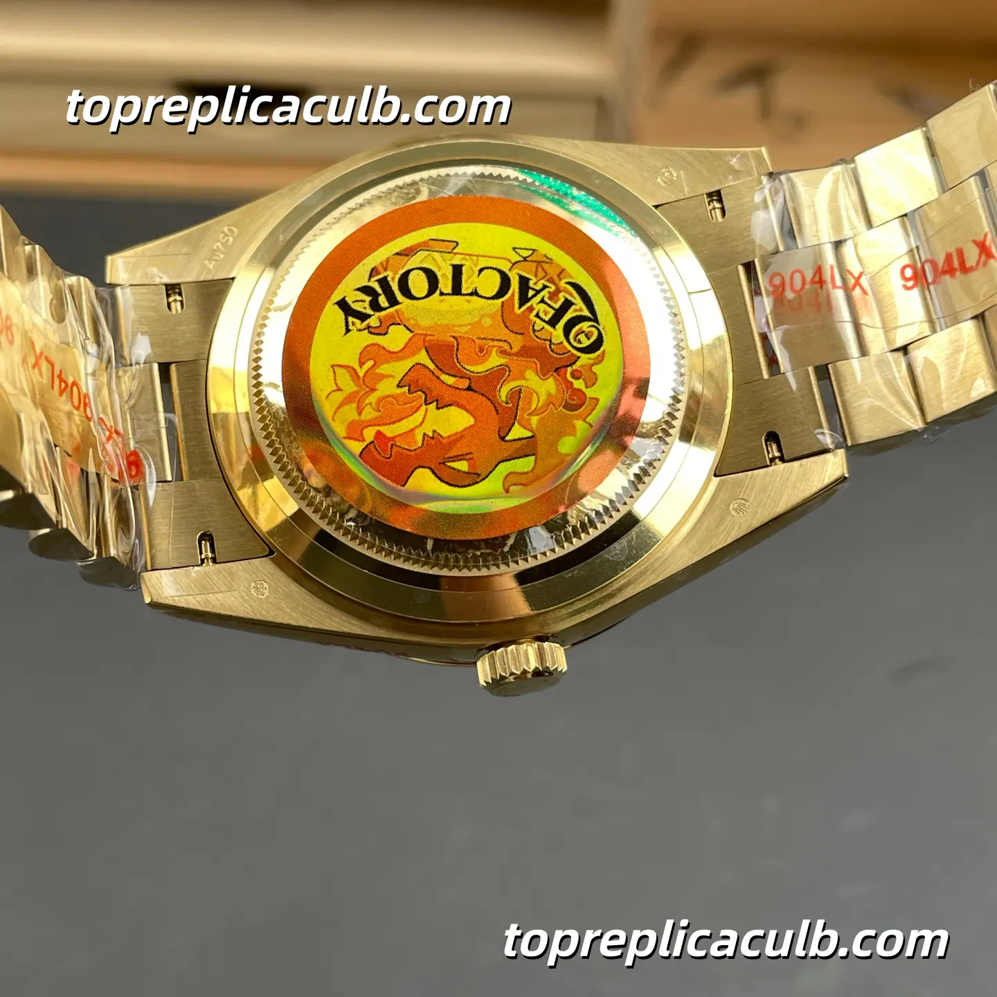 Rolex Day-Date M228238-0061 40MM Green Dial Yellow Gold President Bracelet Super Clone Watch - Image 9