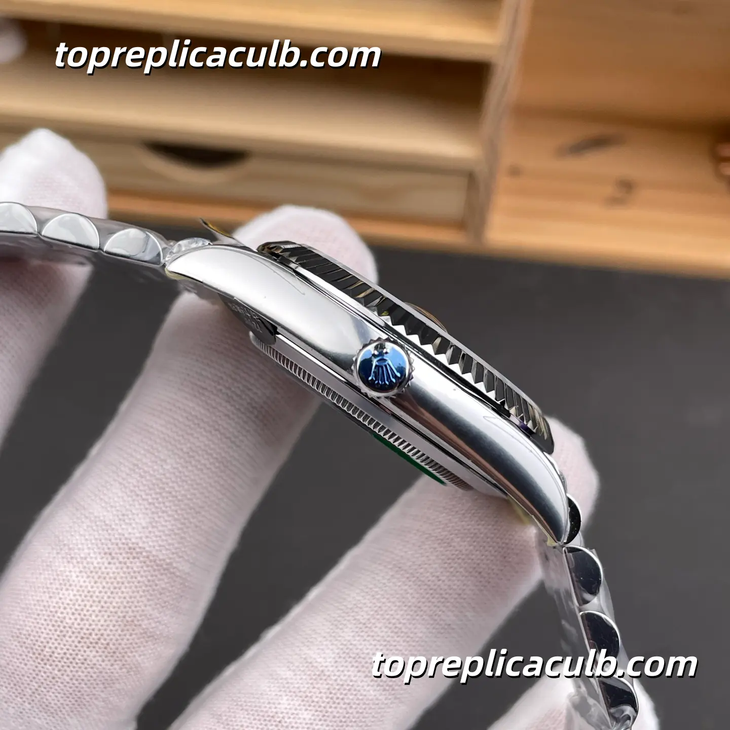Rolex Day-Date M228239-0033 40MM Olive Green Dial White Gold President Bracelet Super Clone Watch - Image 5