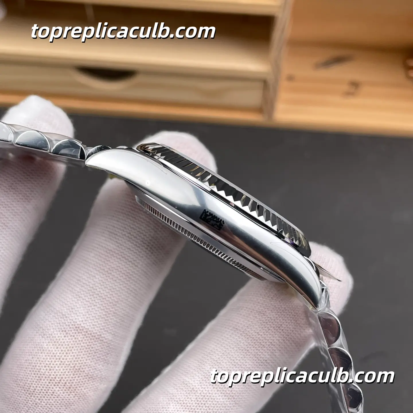 Rolex Day-Date M228239-0033 40MM Olive Green Dial White Gold President Bracelet Super Clone Watch - Image 6