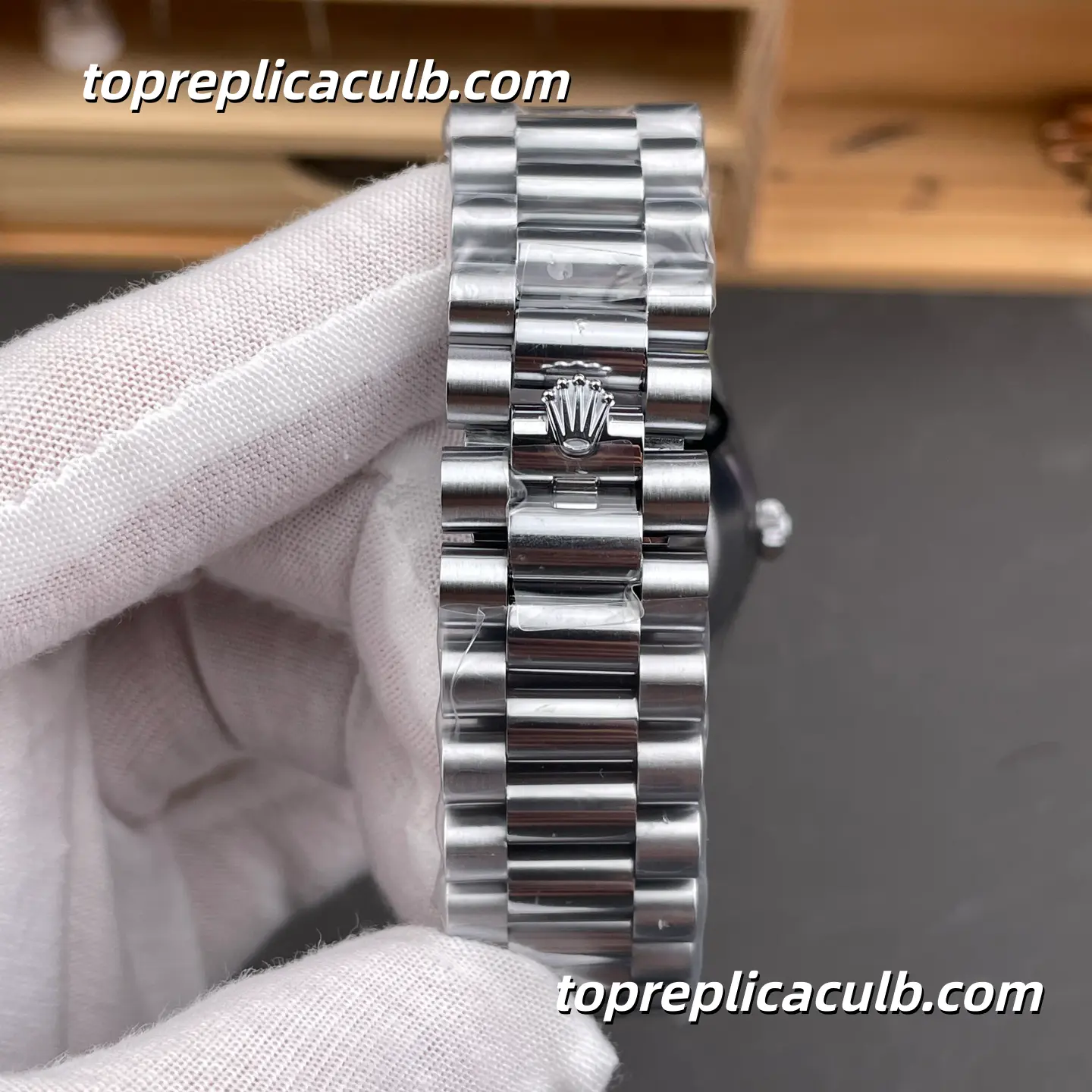 Rolex Day-Date M228239-0033 40MM Olive Green Dial White Gold President Bracelet Super Clone Watch - Image 8