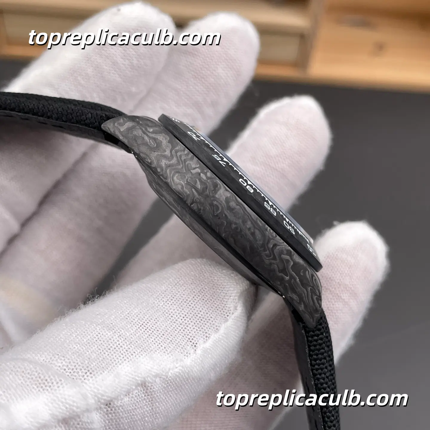 Rolex Daytona DIW Carbon Skeleton 40MM Openworked Dial Forged Carbon Case Black Fabric Strap Super Clone Watch with Dandong 4130 Movement - Image 7