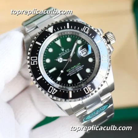 Rolex Deepsea Sea-Dweller 43MM 126660 D-Green Dial Oyster Bracelet Super Clone Watch with 3235 Movement