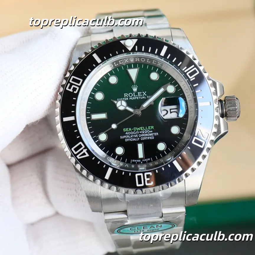 Rolex Deepsea Sea-Dweller 43MM 126660 D-Green Dial Oyster Bracelet Super Clone Watch with 3235 Movement - Image 3