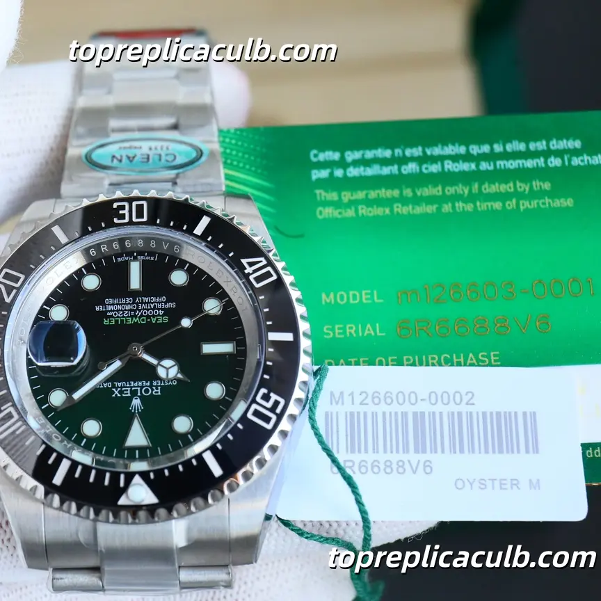 Rolex Deepsea Sea-Dweller 43MM 126660 D-Green Dial Oyster Bracelet Super Clone Watch with 3235 Movement - Image 5