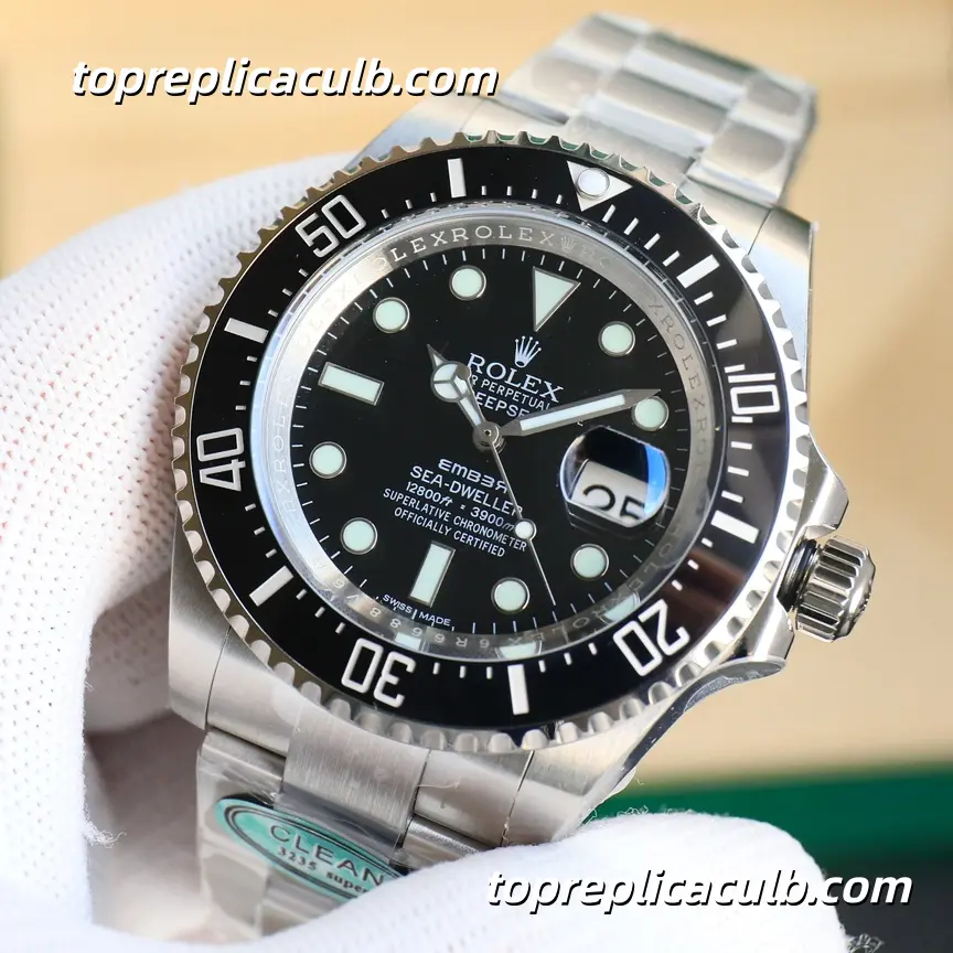 Rolex Deepsea Sea-Dweller 44MM 136660-0006 Black Dial Oyster Bracelet Super Clone Watch with 3235 Movement - Image 3