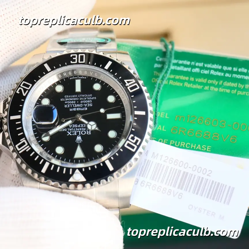 Rolex Deepsea Sea-Dweller 44MM 136660-0006 Black Dial Oyster Bracelet Super Clone Watch with 3235 Movement - Image 6