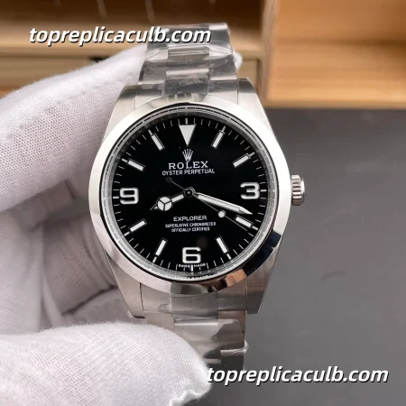 Rolex Explorer 39MM 214270-0003 Black Dial Oyster Bracelet Super Clone Watch with 3132 Movement