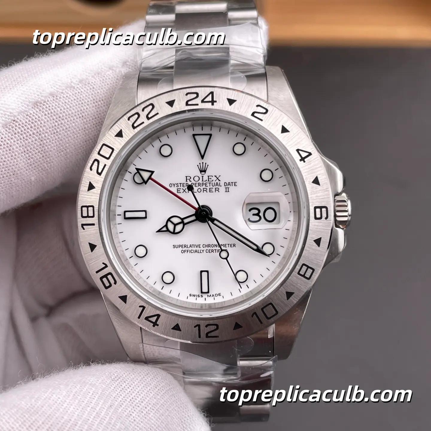 Rolex Explorer II 42MM 226570-0001 White Dial Oyster Bracelet Super Clone Watch with 3285 Movement - Image 3