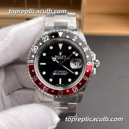 Rolex GMT-Master II “Coke” 16710 40MM Black Dial Red & Black Bezel Oyster Bracelet Super Clone Watch