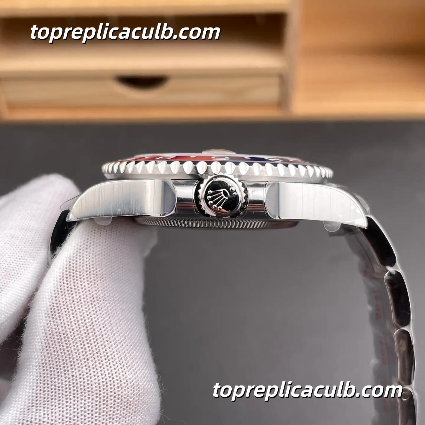 Rolex GMT-Master II “Meteorite Pepsi” 126719BLRO-0002 40MM Meteorite Dial Red & Blue Ceramic Bezel Jubilee Bracelet Super Clone Watch with 3285 Movement - Image 5