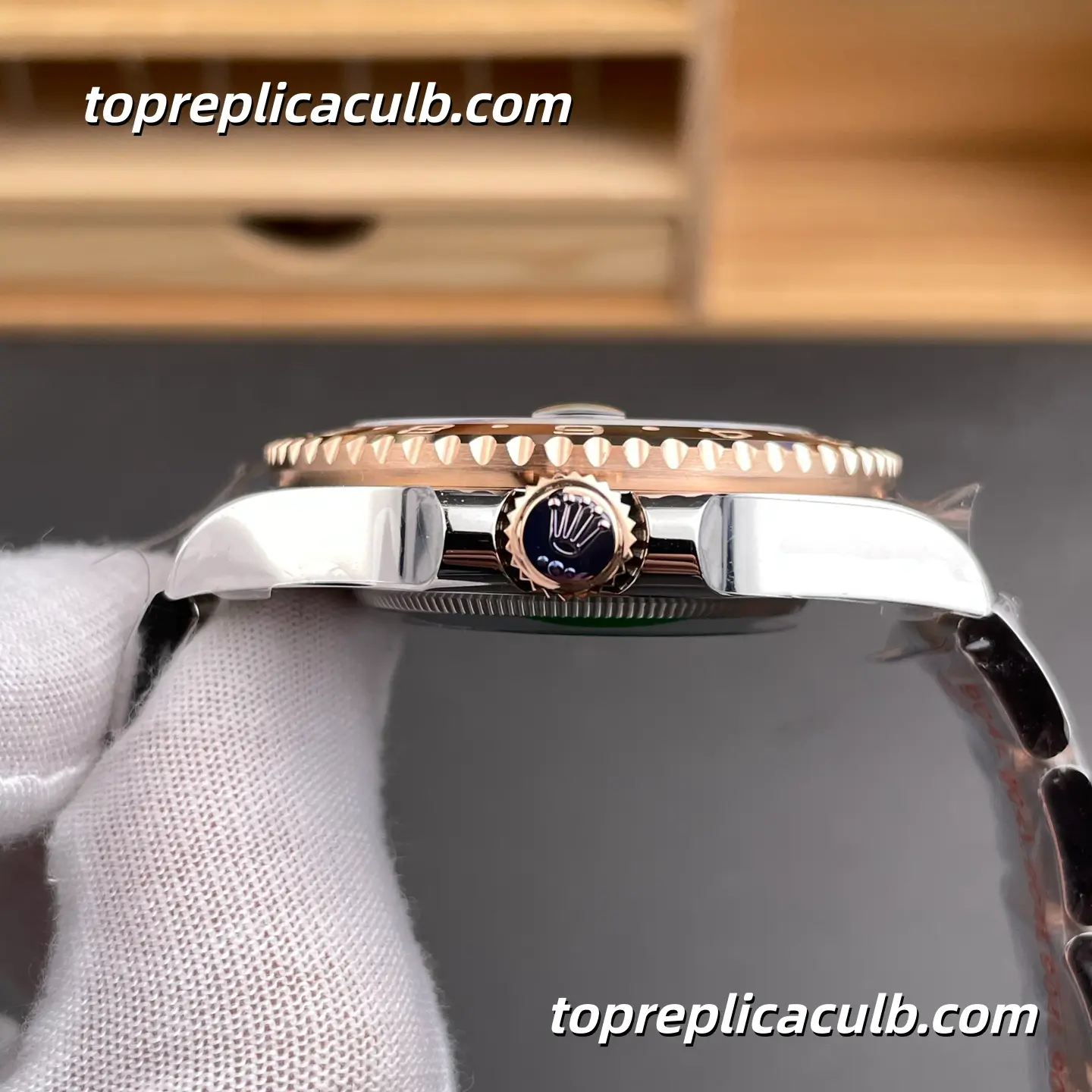 Rolex GMT-Master II Root Beer 126711CHNR-0002 40MM Black Dial Brown & Black Ceramic Bezel Two Tone Oyster Bracelet Super Clone Watch with 3285 Movement - Image 5
