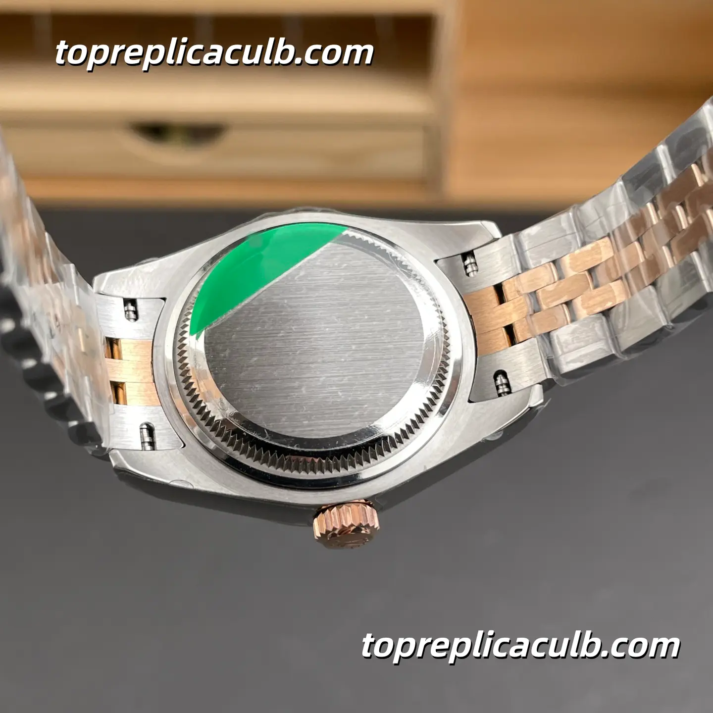 Rolex Lady DateJust 28MM 279381RBR-0007 Olive Green Diamond Dial Jubilee Bracelet Super Clone Watch - Image 9