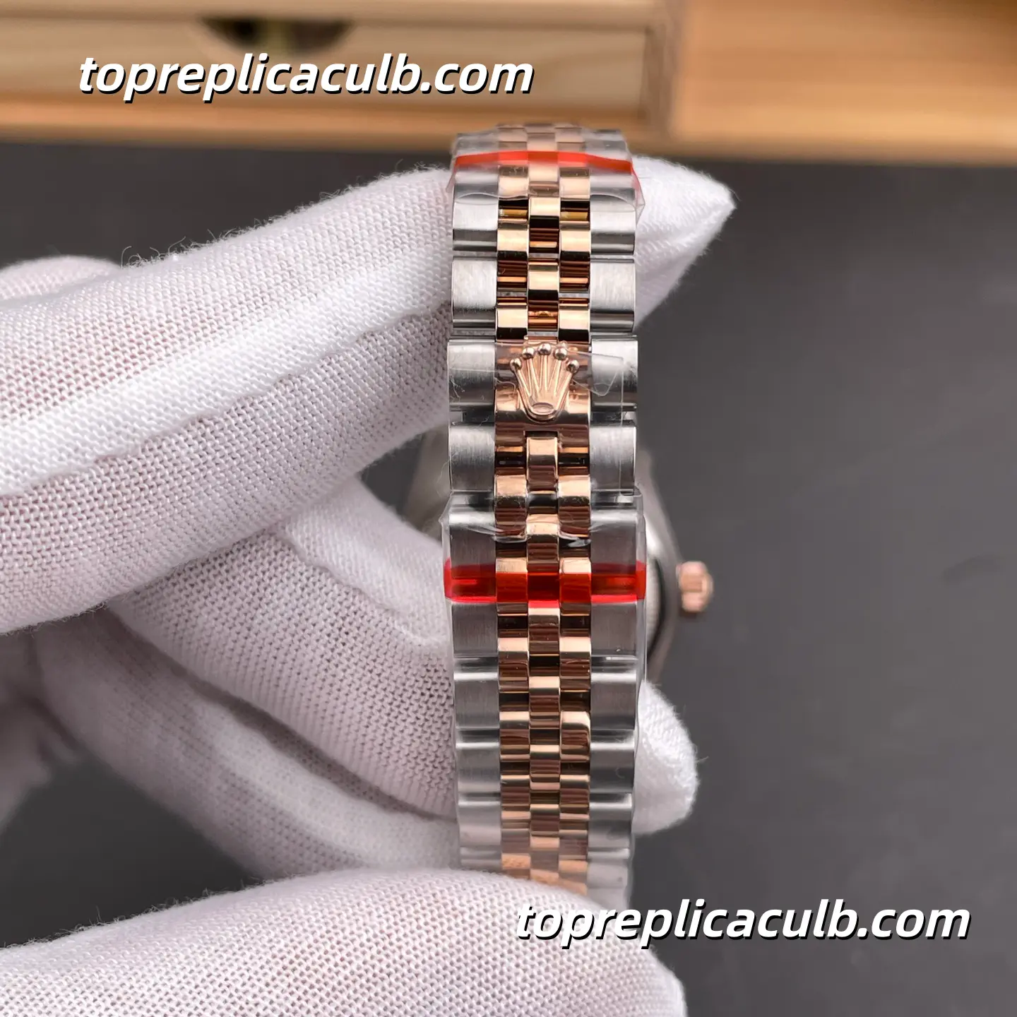 Rolex Lady DateJust 28MM 279381RBR-0007 Olive Green Diamond Dial Jubilee Bracelet Super Clone Watch - Image 8