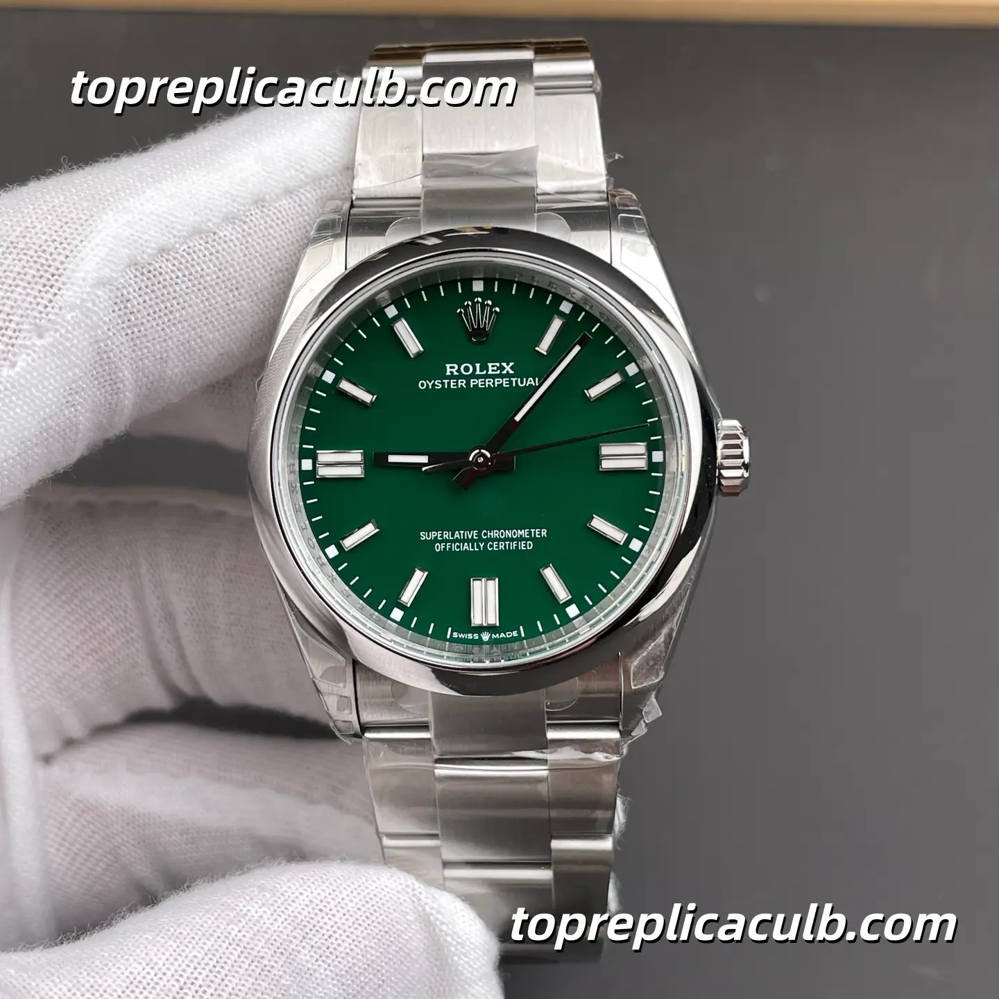 Rolex Oyster Perpetual 36MM 126000-0005 Green Dial Oyster Bracelet Super Clone Watch with 3230 Movement