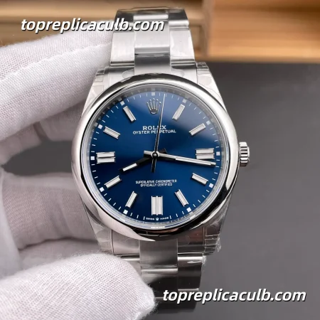 Rolex Oyster Perpetual 41MM 124300-0003 Blue Dial Oyster Bracelet Super Clone Watch with 3230 Movement