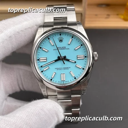 Rolex Oyster Perpetual 41MM 124300-0006 Tiffany Blue Dial Oyster Bracelet Super Clone Watch with 3230 Movement