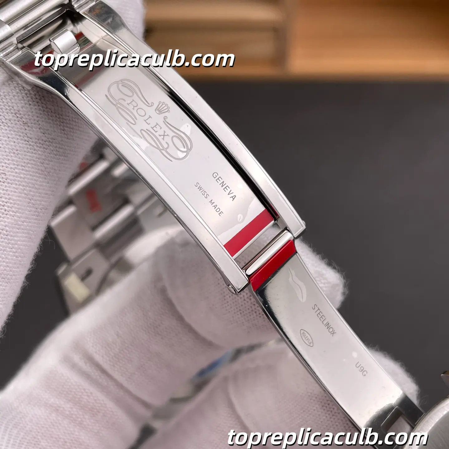 Rolex Oyster Perpetual 41MM 124300-0007 Red Dial Oyster Bracelet Super Clone Watch with 3230 Movement - Image 8