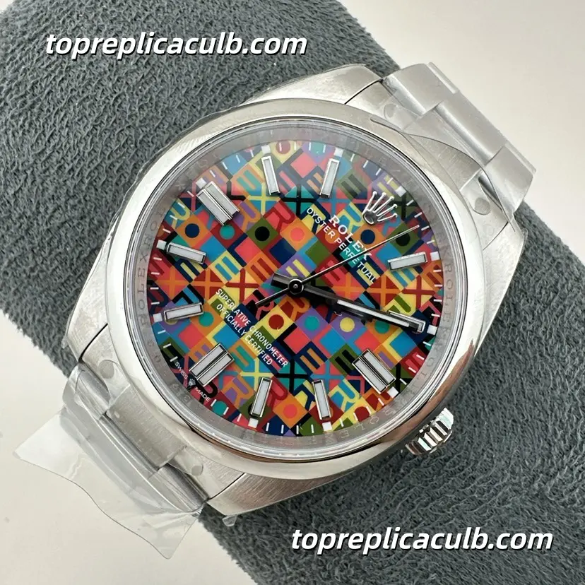 Rolex Oyster Perpetual 41MM 134300-0010 Celebration Motif Dial Oyster Bracelet Super Clone Watch with 3230 Movement - Image 3