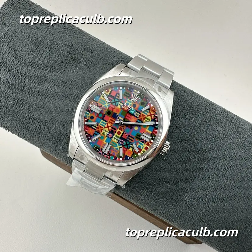 Rolex Oyster Perpetual 41MM 134300-0010 Celebration Motif Dial Oyster Bracelet Super Clone Watch with 3230 Movement - Image 5
