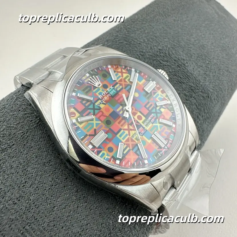 Rolex Oyster Perpetual 41MM 134300-0010 Celebration Motif Dial Oyster Bracelet Super Clone Watch with 3230 Movement - Image 7