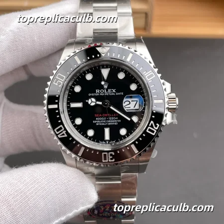Rolex Sea-Dweller 43MM 126600-0001 Black Dial Oyster Bracelet Super Clone Watch with 3235 Movement