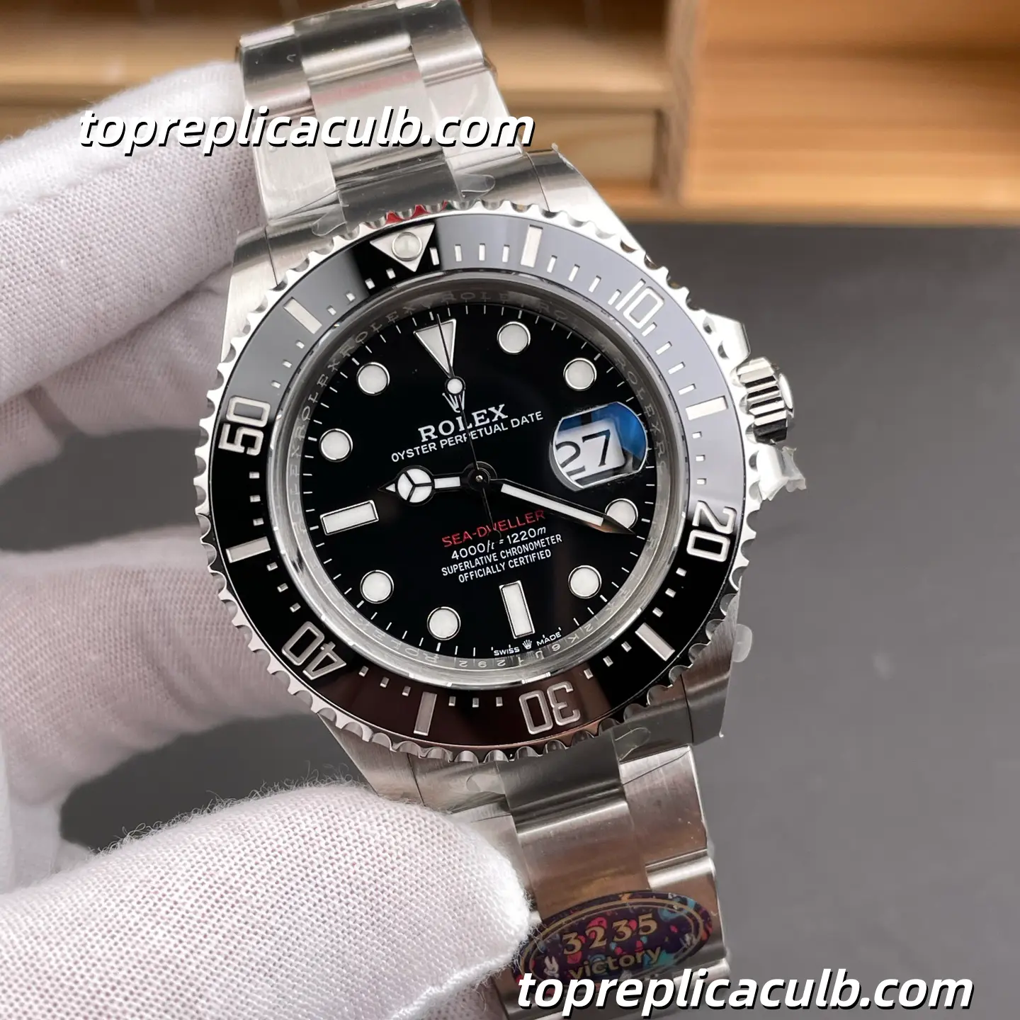 Rolex Sea-Dweller 43MM 126600-0001 Black Dial Oyster Bracelet Super Clone Watch with 3235 Movement - Image 4