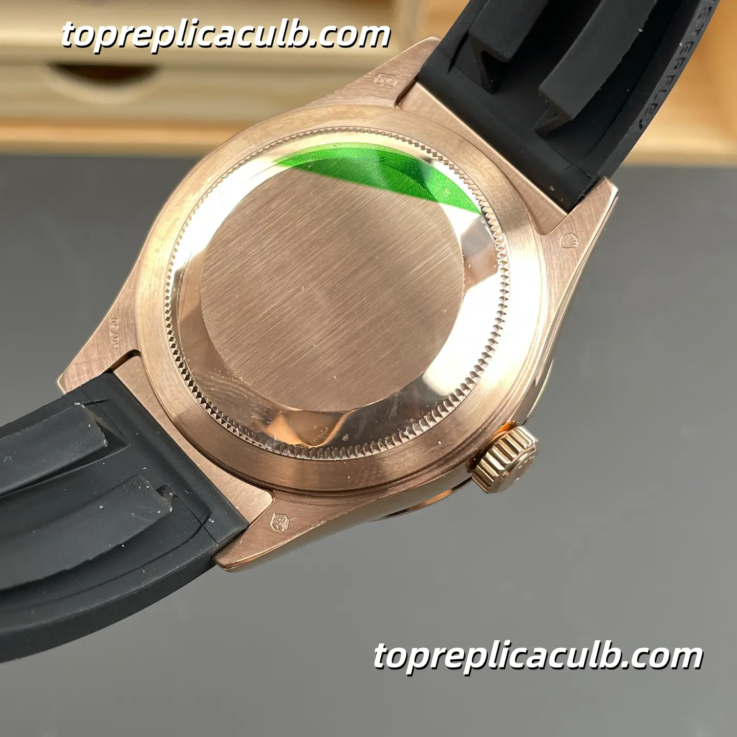 Rolex Sky-Dweller 42MM M336235-0004 Rose Gold Black Dial Oysterflex Super Clone Watch with Annual Calendar and GMT Function - Image 9