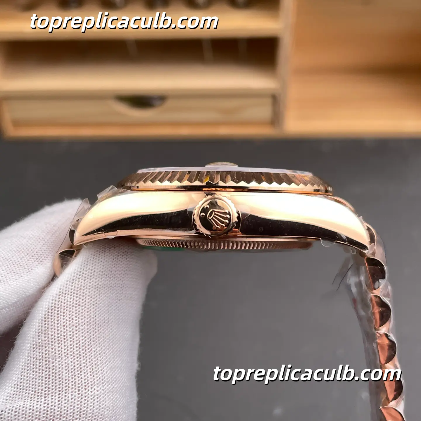 Rolex Sky-Dweller M336935-0006 42MM Everose Gold Chocolate Dial Jubilee Bracelet Super Clone Watch with GMT and Annual Calendar - Image 5