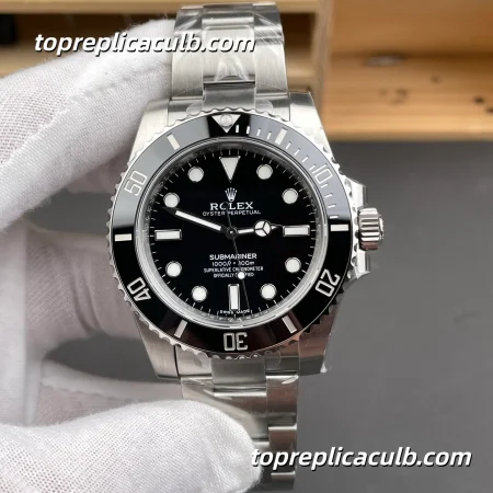 Rolex Submariner 114060-0002 40MM Black Dial Black Ceramic Bezel Oystersteel Super Clone Watch with 3130 Movement