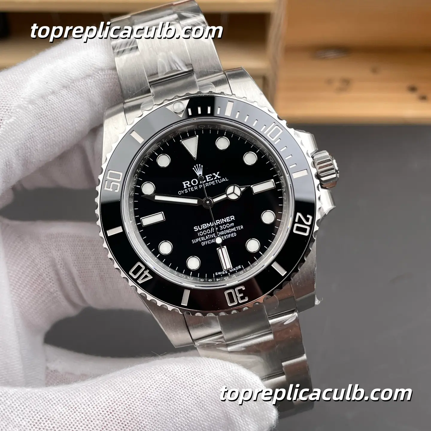 Rolex Submariner 114060-0002 40MM Black Dial Black Ceramic Bezel Oystersteel Super Clone Watch with 3130 Movement - Image 4
