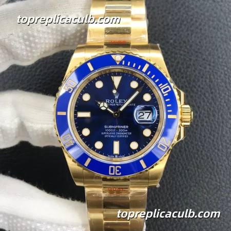 Rolex Submariner 126618LB-0002 41MM Blue Dial Blue Ceramic Bezel Yellow Gold Super Clone Watch with 3235 Movement