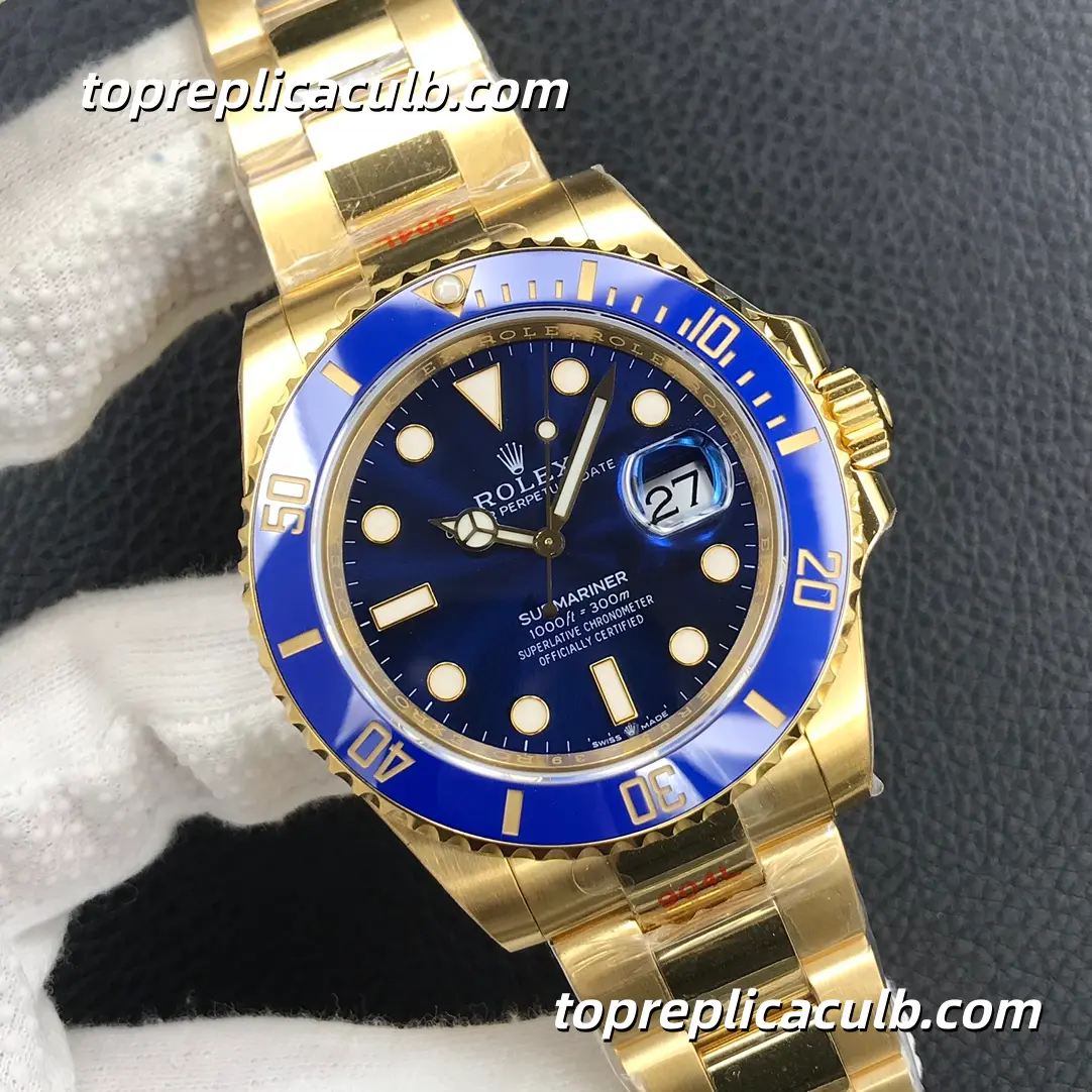 Rolex Submariner 126618LB-0002 41MM Blue Dial Blue Ceramic Bezel Yellow Gold Super Clone Watch with 3235 Movement - Image 5