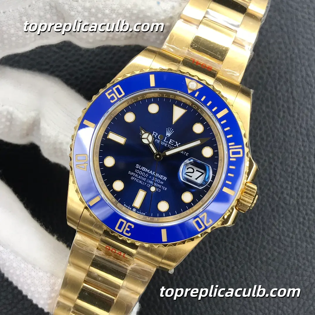Rolex Submariner 126618LB-0002 41MM Blue Dial Blue Ceramic Bezel Yellow Gold Super Clone Watch with 3235 Movement - Image 4
