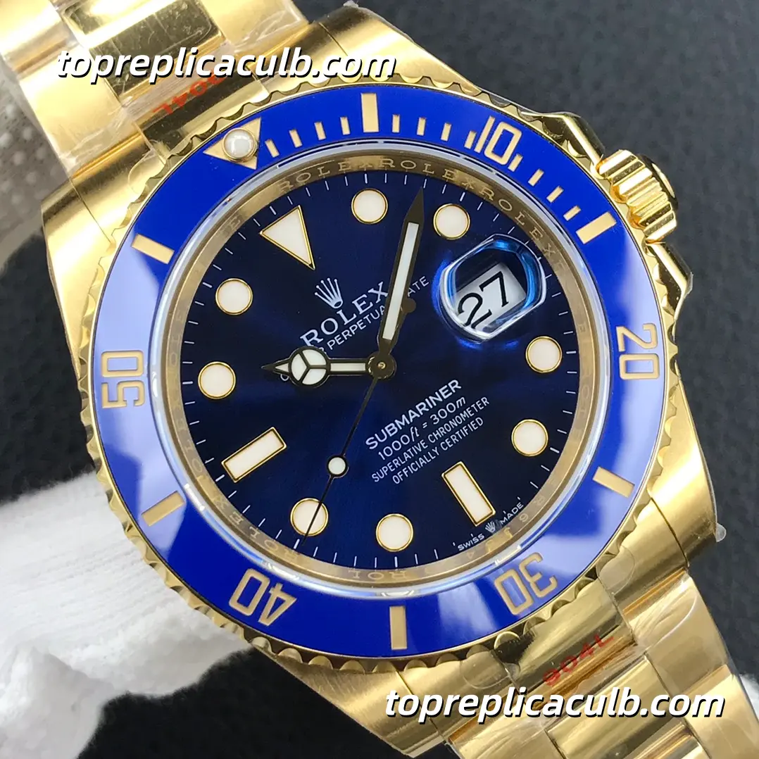 Rolex Submariner 126618LB-0002 41MM Blue Dial Blue Ceramic Bezel Yellow Gold Super Clone Watch with 3235 Movement - Image 3