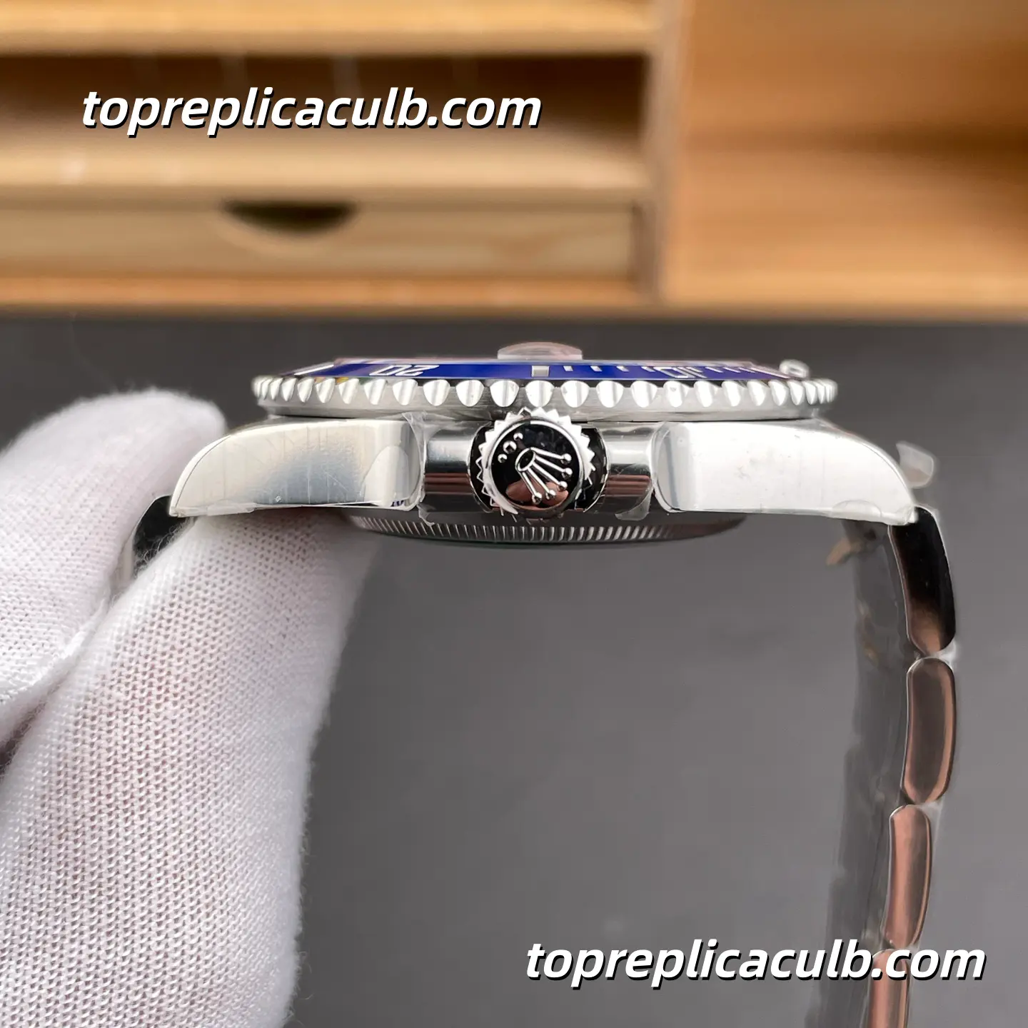 Rolex Submariner Date 126619LB-0003 41MM Black Dial Blue Ceramic Bezel White Gold Oyster Bracelet Super Clone Watch with 3235 Movement - Image 5