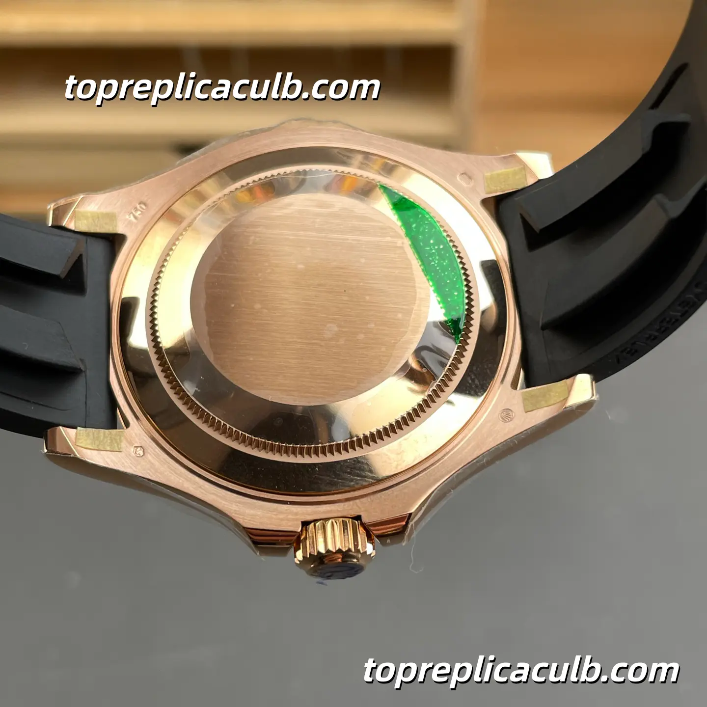 Rolex Yacht-Master 40MM 116655 Black Dial Oysterflex Bracelet Everose Gold Super Clone Watch with 3135 Movement - Image 9