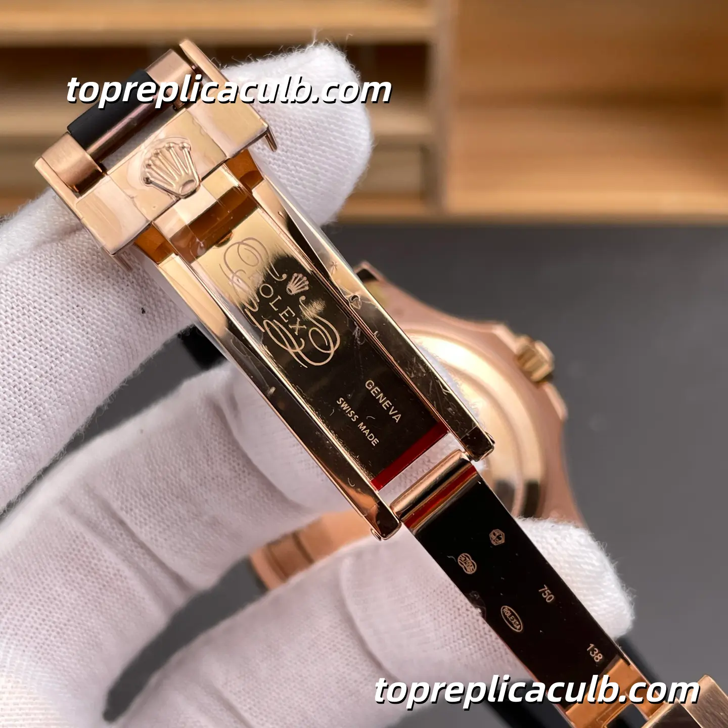 Rolex Yacht-Master 40MM 116655 Black Dial Oysterflex Bracelet Everose Gold Super Clone Watch with 3135 Movement - Image 7