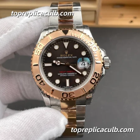 Rolex Yacht-Master 40MM 126621-0001 Chocolate Dial Oyster Bracelet Everose Rolesor Super Clone Watch with 3235 Movement