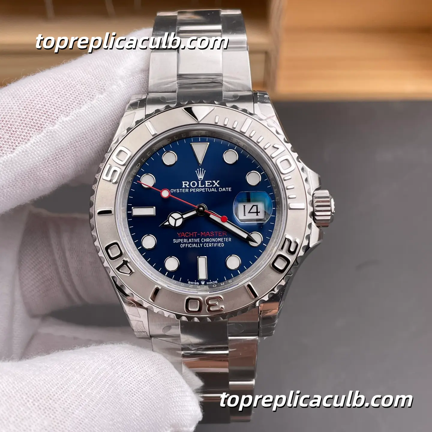 Rolex Yacht-Master 40MM 126622-0002 Blue Dial Platinum Bezel Oyster Bracelet Super Clone Watch
