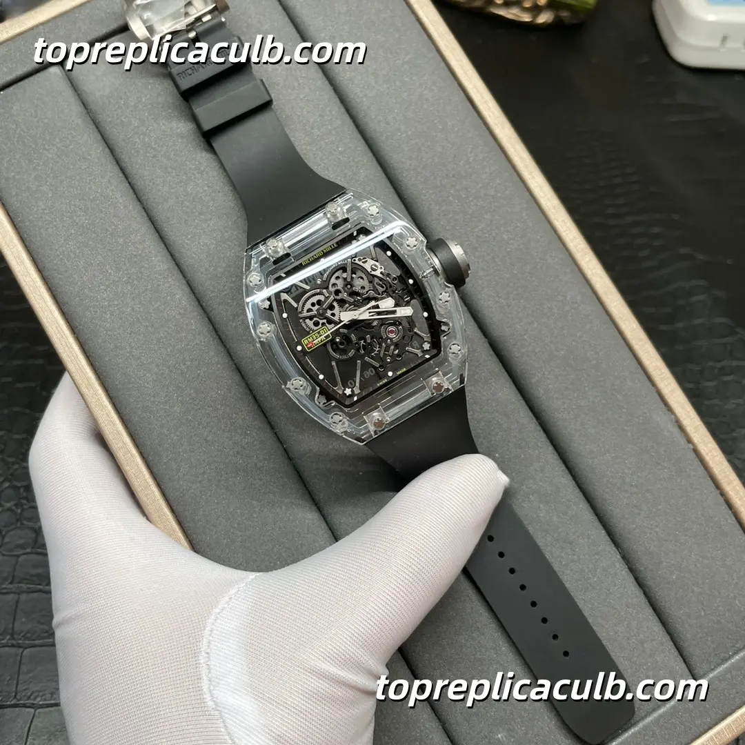 SOINC Studio Richard Mille RM35-01 Rafael Nadal Crystal Sapphire Transparent Case Skeleton Dial Super Clone Watch With Exclusive Integrated RMUL2 Movement - Image 5