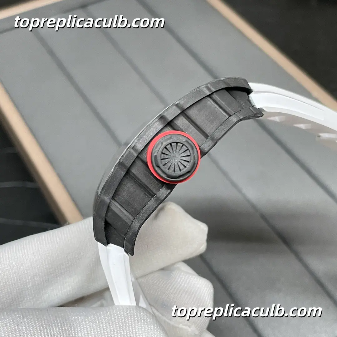 T+ Factory Richard Mille RM35-02 Rafael Nadal White Strap Carbon Fiber Case Skeleton Dial Super Clone Watch With Integrated Shockproof Sapphire Movement - Image 7