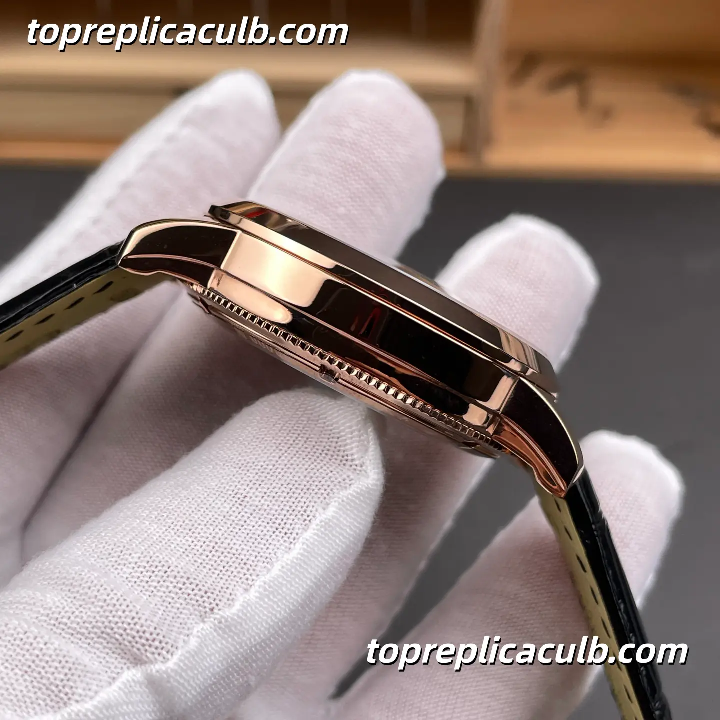 TUR Factory Vacheron Constantin Traditionnelle Series 89000/000R-9655 Tourbillon Super Clone Watch 42mm White Dial Rose Gold Case Black Leather Strap Cal.2260 Manual Movement - Image 7