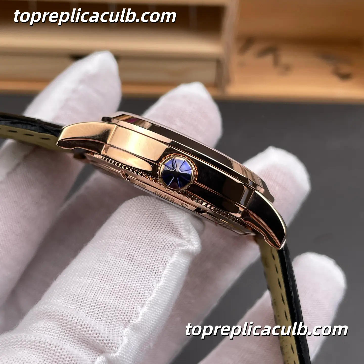 TUR Factory Vacheron Constantin Traditionnelle Series 89000/000R-9655 Tourbillon Super Clone Watch 42mm White Dial Rose Gold Case Black Leather Strap Cal.2260 Manual Movement - Image 6