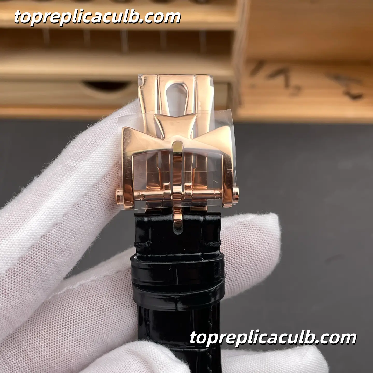 TUR Factory Vacheron Constantin Traditionnelle Series 89000/000R-9655 Tourbillon Super Clone Watch 42mm White Dial Rose Gold Case Black Leather Strap Cal.2260 Manual Movement - Image 8