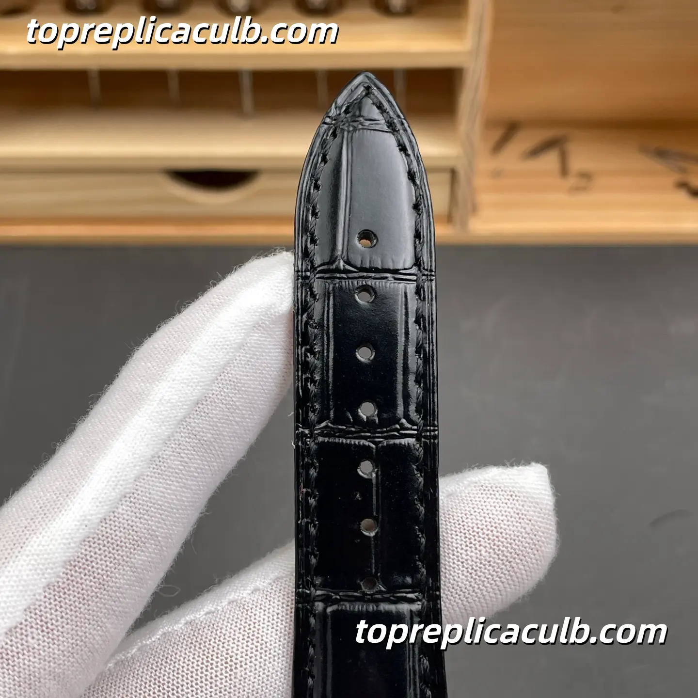 TUR Factory Vacheron Constantin Traditionnelle Series 89000/000R-9655 Tourbillon Super Clone Watch 42mm White Dial Rose Gold Case Black Leather Strap Cal.2260 Manual Movement - Image 9